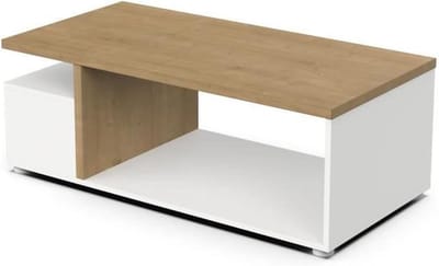 Salontafel met nissen - Woonkamertafel Koffietafel - Woonkamer inrichten - Scandinavisch design - 91 x 50 x 37 cm