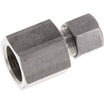G 1/2'' x 10L RVS Rechte Snijring Koppeling 315 Bar DIN 2353 - FL2S-FC-ST-012G-10-L