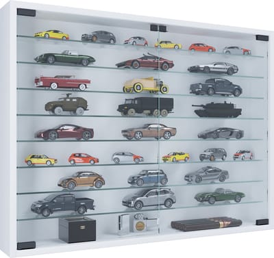 Houten glazen wandvitrine Wandvitrine Verzamelvitrine Mandosa XXL