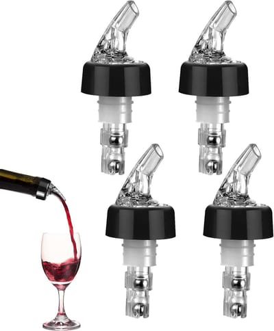 Set van 4 Levensmiddelen Doseerspuiten, 20/30/40/50ml, Lekvrije Bar Portionering, Precisie Gietmond voor Shots en Dranken, Transparante Dispenser voor Thuisgebruik en Wijn