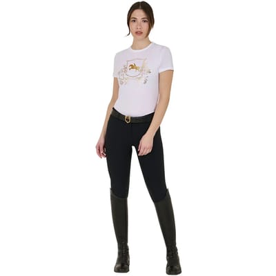 Katoenen dames-T-shirt Equestro Lamina Horse Club
