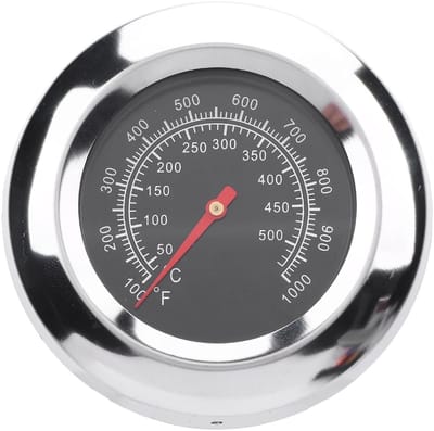 Grote Dial BBQ Thermometer van RVS met M10 Draad en Temperatuurbereik 100-1000°F voor Perfecte Grillresultaten en Eenvoudige Installatie