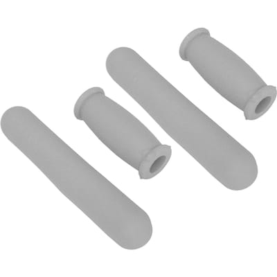 4 pièces Coussinets de remplacement extra épais rembourrés antidérapants en TPU pour aisselles, poignées pour béquilles en aluminium standard gris