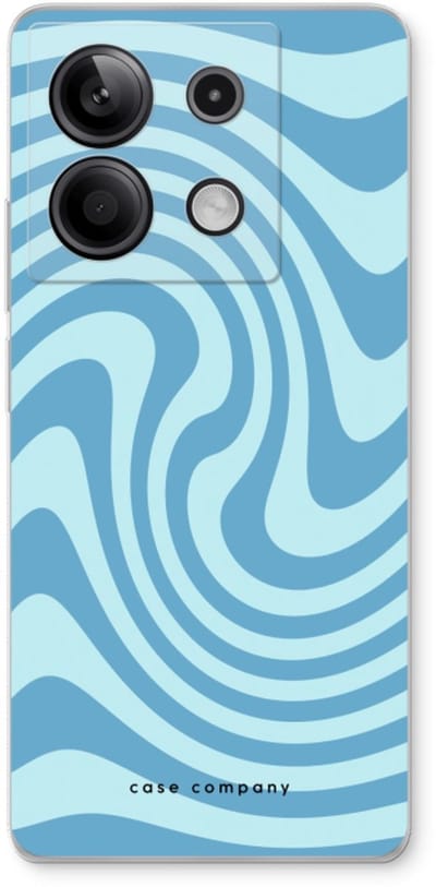 Case Company® - Hoesje geschikt voor Xiaomi Redmi Note 13 5G hoesje - Swirl Blauw - Soft Cover Telefoonhoesje - Bescherming aan alle Kanten en Schermrand
