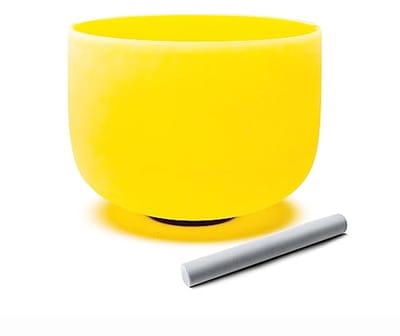 Kristallen klankschaal E-Note 432 Hz 25,4 cm voor meditatie en chakra-evenwicht