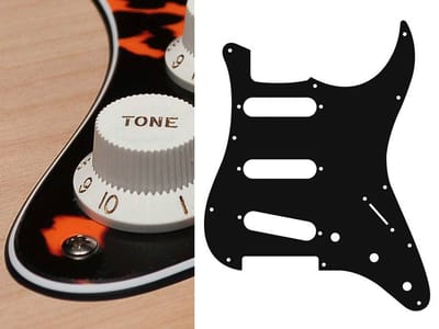 Boston ST-313-WCO pickguard, Stallion, standard, SSS, 3 pot holes, 3-5 switch, 3 ply, wild cat orange