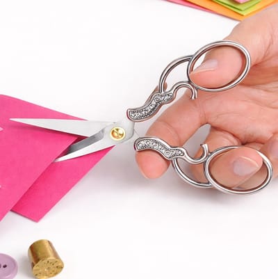 Luxe RVS Vintage Schaar I Draadschaar I Naaischaar I Borduurschaar I Knutselen I Draadschaar I Zilver