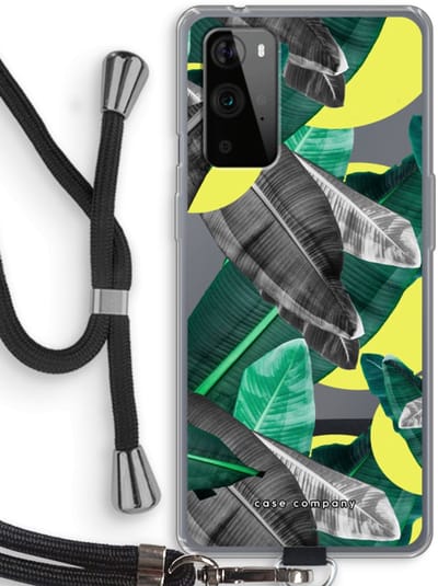 Case Company® - Hoesje met koord geschikt voor OnePlus 9 Pro hoesje met Koord - Fantasie jungle - Telefoonhoesje met Zwart Koord - Bescherming aan alle Kanten en Over de Schermrand