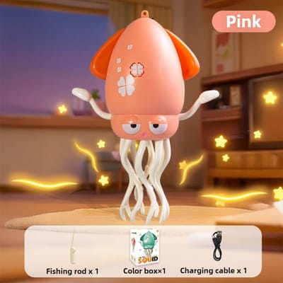 Elektrisch Dansende Inktvis Speelgoed Voor Kinderen Geluid En Lichten Obstakelvermijding Kruipende Simulatie Octopus Baby Grappig Interactief Speelgoed brown