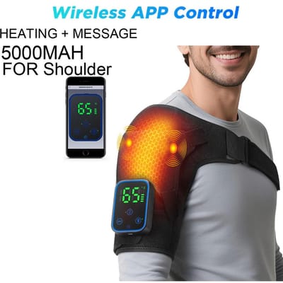 Elektrische Schouder Knie Massager met Verwarming Vibratietherapie Pijnverlichting Ondersteuningsriem Thermische Brace voor Mannen Vrouwen