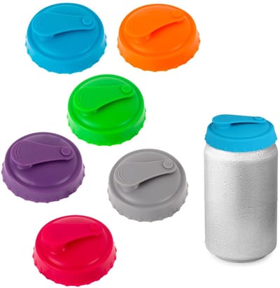 Dailygoody - siliconen drankblikjes - lekvrije deksels - herbruikbaar en stofdicht - meerkleurig - geschikt voor bier en frisdrank - handig voor elke .