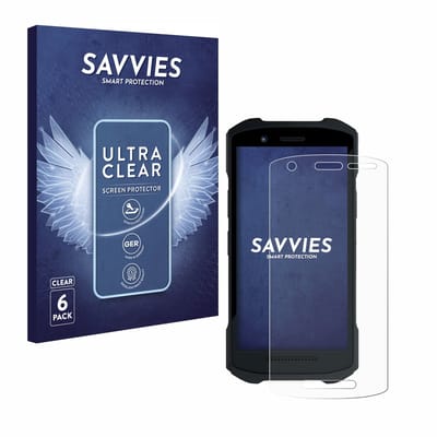 Savvies - Screenprotector voor Zebra TC21/ TC26 - Folie Beschermfolie transparant 6 Stuks
