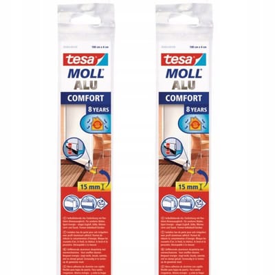 Tesa tesamoll® COMFORT - Zelfklevende Borstelafdichting - 1m x 40mm - Wit