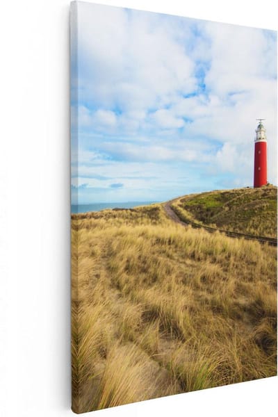 Artaza Canvas Schilderij Duinen Texel - 20x30 cm - Klein - Wanddecoratie Zee - Muurdecoratie Strand - Kamer Accessoires