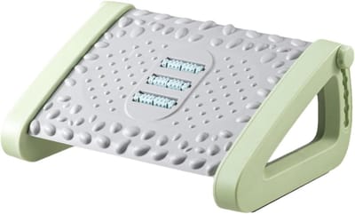 Voetsteun Bureau - Voetenbankje Thuiskantoor - Comfortabel Zitten - Massage Roller Functie - 43 x 20 x 32 cm - Zwart