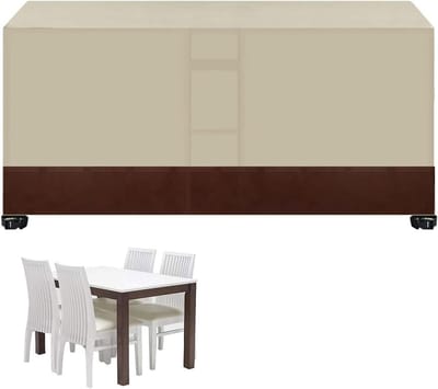 Tuinmeubelhoes - Bankhoes Stoelhoes - Meubels Beschermen - Winddicht Anti-UV - 160 x 130 x 90 cm - Beige Bruin