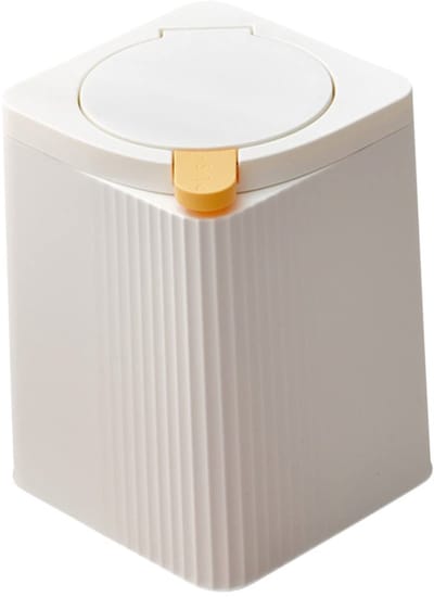 Aanrecht Prullenbak - Afvalbak Keuken - Netjes Opbergen - Druk Deksel Open - 27x20x20cm - Wit