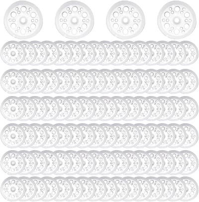 Dailygoods - 200 stuks isolatieplaten, onderlegplaten, kunststof, PP sluitringen, schuimplaten sluitringen voor bevestiging en ondersteuning van schuim