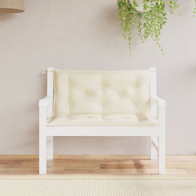 vidaXL - Tuinbankkussens - 2 - st - 100x50x7 - cm - oxford - stof - crèmekleurig