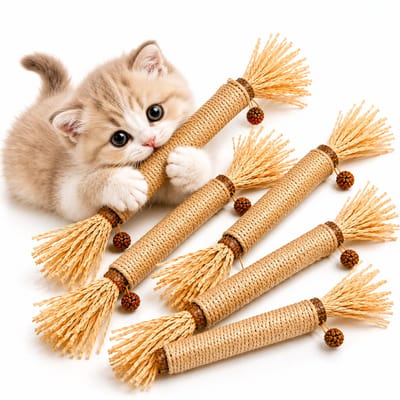BOTC Matatabi Stokjes voor Katten – 5 stuks - 100% Natuurlijk en Eetbaar Kattenspeelgoed - Kattensnack