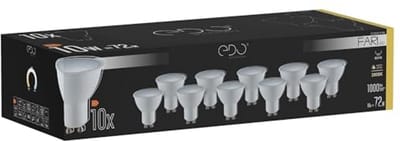 Warm witte LED lamp GU10 - 10W Multipack met 1000 Lumen licht