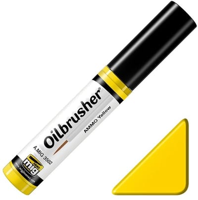 AMMO by Mig Jimenez Hobbyverf Enamel verf - MIG 3502 Oilbrusher Ammo Yellow Oilbrusher(s) - 10 ml