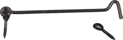 AMIG windhaak / windhaken - staal - zwart - L15 cm - D6 mm - met schroefoog
