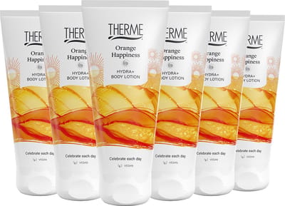 THERME Orange Happiness Body Lotion - 6 * 200ml - voordeelverpakking