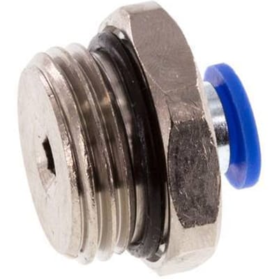 6mm x G1/2'' Messing/PA 66 Insteekfitting Buitendraad NBR [2 Stuks]