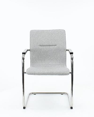 Workliving Vergaderstoel X6 - Sledeframe - Wolvilt 511 lichtbruin - frame zwart