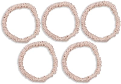 Lajetti - 100% Zijden Haarelastieken voordeelset Zachtroze - Moerbei Zijde Scrunchie