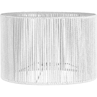 Papieren Woven Lampenkap - Cilindrisch - White - Moderne stijl - ø30 x 20 cm - E27 fitting - Voor Tafellampen en Hanglampen - Ontworpen voor woonkamer en eetkamer