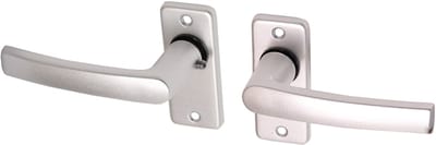 Wovar Deurkruk op rozet aluminium rechthoekig blokmodel | Per Set