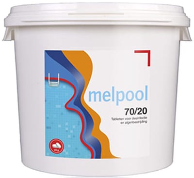 Melpool chloortabletten ongestabiliseerd - klein 20 gram - 2,5 kg