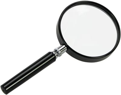 Vergrootglas Klassiek - Loep Lees Hulp - Gedetailleerd Lezen - Krasbestendige Lens - 45mm Lens Diameter - Zwart