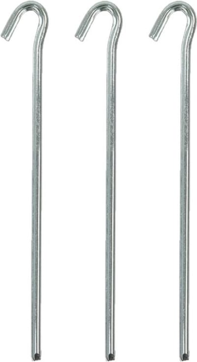 ProPlus Tentharingen - 18x - rotspennen - halfrond - 23 cm - metaal - voor tent of windscherm