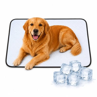 Honden Koelmat Lichtblauw – Verkoelende Mat voor Honden – Herbruikbaar & Opvouwbaar 60x90cm