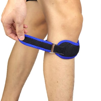 Bande de Support Réglable pour Genou Sangle Rotulienne Pour Soulagement de la Douleur Hommes Femmes Course à Pied Basketball Salle de Sport Support Tendinite