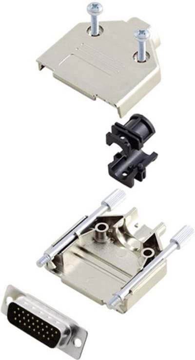 Amphenol L17DTPK-M-25+L717HDB44P D-sub male connectorset 180 ° Aantal polen: 44 Soldeerkelk 1 stuk(s)
