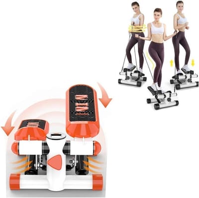 Stepper Oefening Machine - Mini Stepper - Thuis Trainen - Met Weerstandsbanden - 150 KG Belasting - Zwart