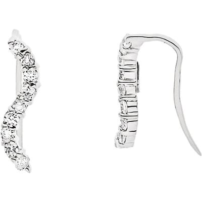 925 zilveren sieraden oorhaak en zirkoniumoxiden - discreet