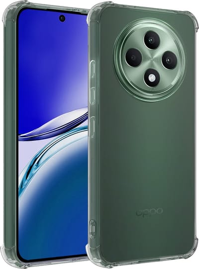 Hoesje - Geschikt voor Oppo Reno 12 F - Sterk & Shockproof - Siliconen Shock Case - Hoes Cover - Telefoonhoes - Transparant