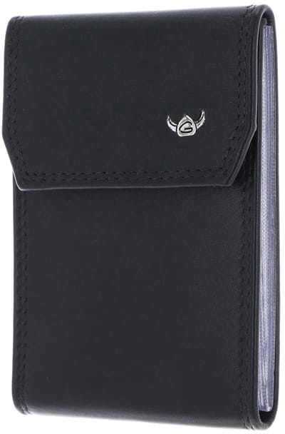Golden Head Leren kaarthoes Polo RFID Protect Kartenetui 4425 Schwarz zwart