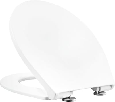 Klassieke witte wc-bril look - onderhoudsvriendelijk duroplast - Quick up & Clean functie - softclosemechanisme - comfortabele montage boven wc-deksel - 1076400.
