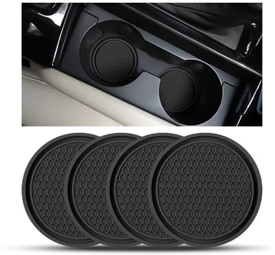 Dailygoods- Onderzetters Auto Antislip - Bekerhouder Onderzetters - 5 Stuks - Silicone - 7 cm - Bescherming tegen Vlekken