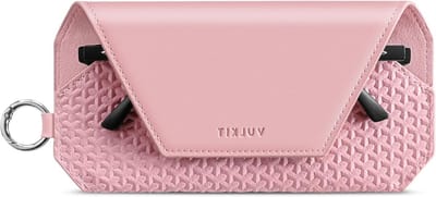 Draagbare leren brillenkoker voor dames en heren, slanke zonnebrilhouder, unisex brillenbescherming met stijl