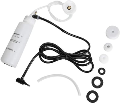 Dailygoods - Vacuüm remvloeistofontluchter - handsfree ontluchtingsset - 500ml - luchtaangedreven gereedschap - universele adapters - geschikt voor bi...
