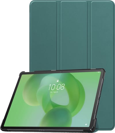 Hoesje Geschikt voor Lenovo Idea Tab - Dun & Stevig - Trifold Bookcase - Hard Cover - Hardcover Book Case - Tablet Hoes - Donkergroen