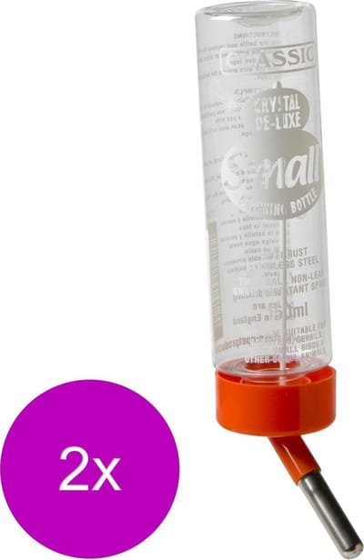 Classic Drinkfles Hamster Plastic - Waterfontein - 2 x 150 ml