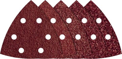 wolfcraft - Schuurpapier 20 stuks voor Delta- & Multischuurmachines 95mm - Korrel: 40,60,80, 120,180 - 1866000